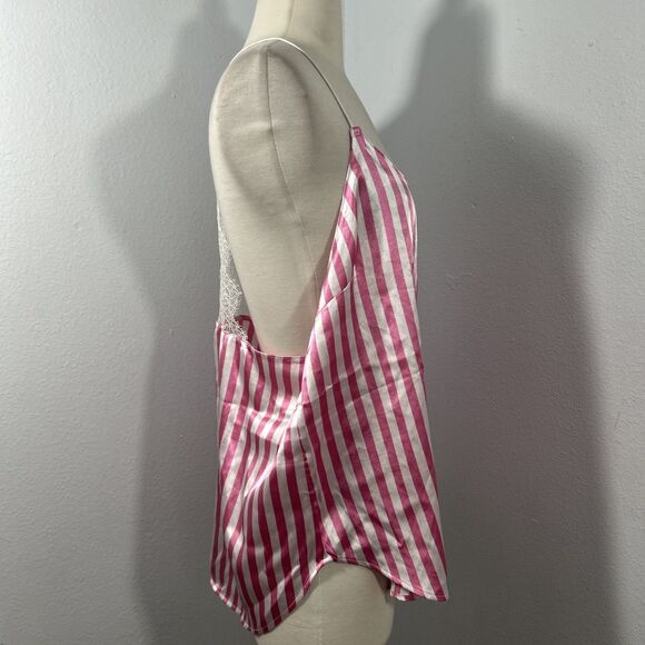Victorias Secret Slip Top Womens XL Stripe Satin Raceback 90s Y2K - Picture 4 of 7